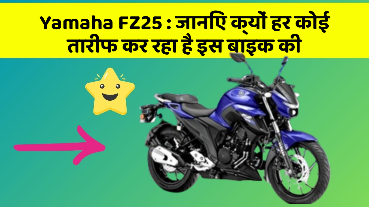 Yamaha FZ25: जानिए क्यों हर कोई तारीफ कर रहा है इस बाइक की